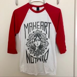 Obey Red Baseball Tee